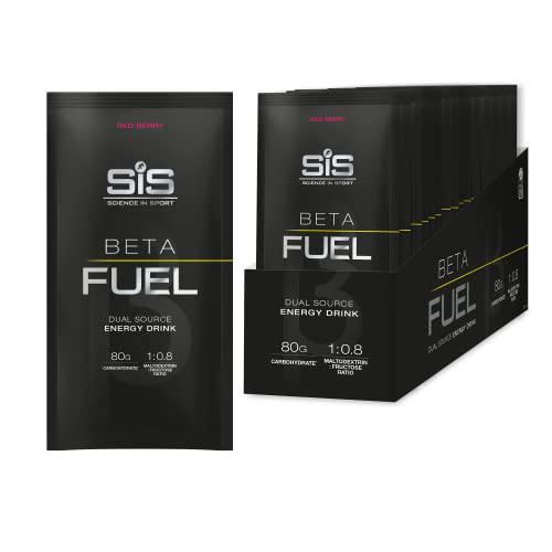 Science in Sport | Beta Fuel | Red Berry| Dual Source Energy Drink | 80g Carbohydrate | Scientifically Superior Fuel | Cycling, Running, Swimming and Endurance Sports | 15 x 82g Sachets