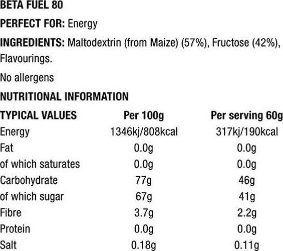 Science in Sport | Beta Fuel | Red Berry| Dual Source Energy Drink | 80g Carbohydrate | Scientifically Superior Fuel | Cycling, Running, Swimming and Endurance Sports | 15 x 82g Sachets
