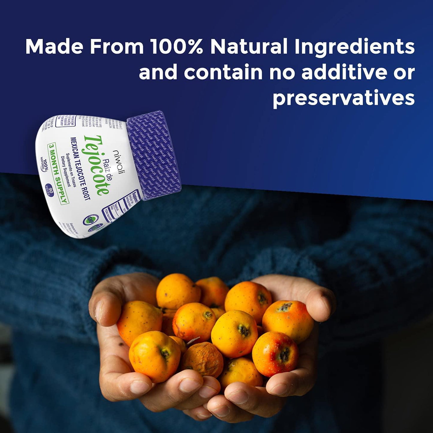 Science of Alpha Original Mexican Raiz de Tejocote Root 3-Month Supply - All Natural Organic Dietary Supplements, 90 Pieces