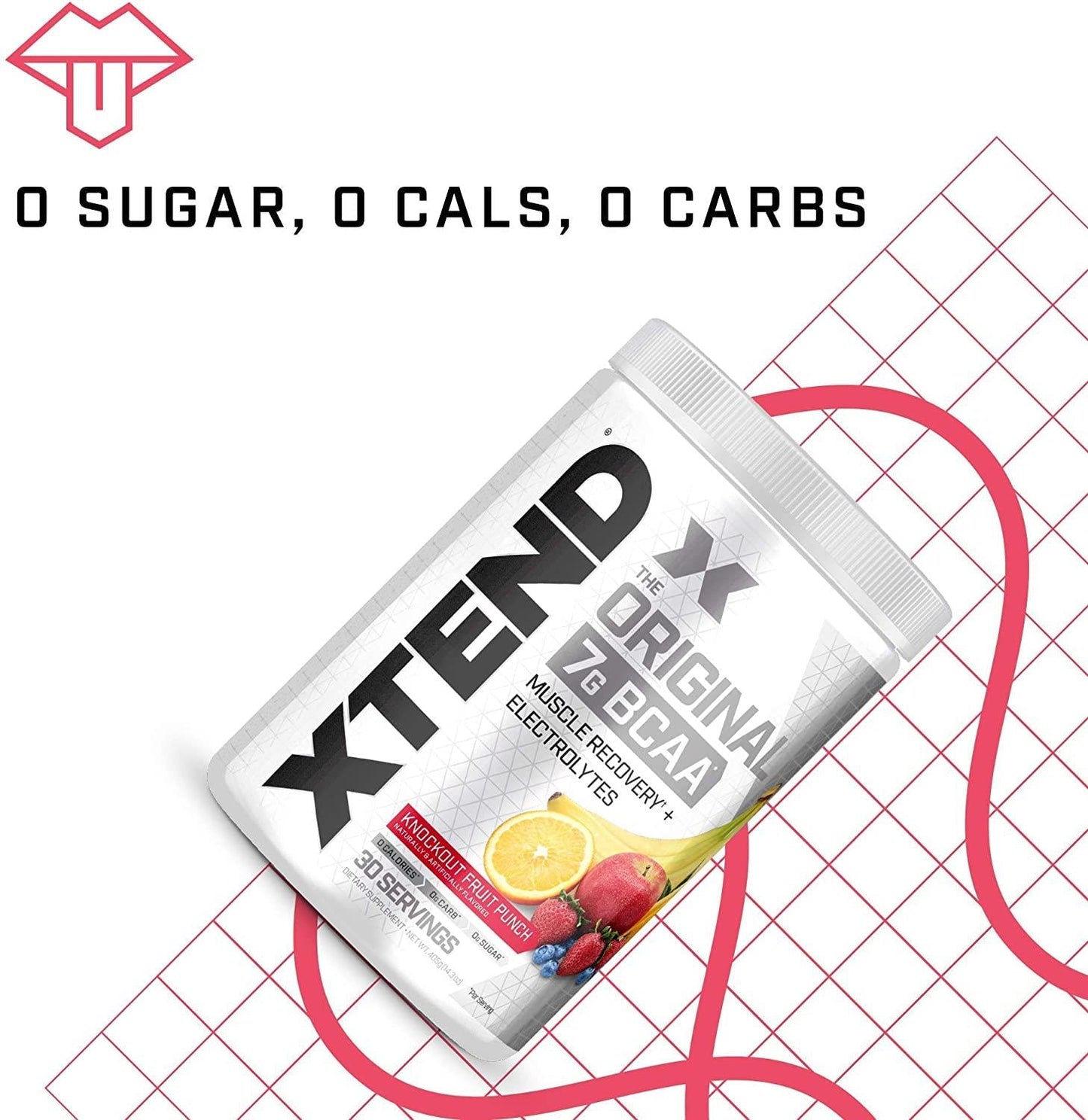 Scivation Xtend BCAA Powder, Branched Chain Amino Acids, BCAAs, Fruit Punch, 30 Servings