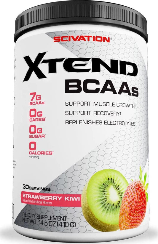 Scivation Xtend BCAA Powder, Branched Chain Amino Acids, BCAAs, Strawberry Kiwi, 30 Servings