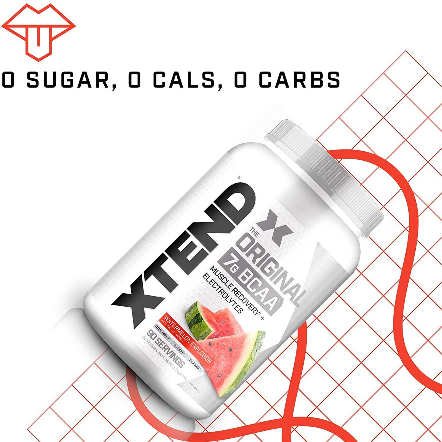 Scivation Xtend BCAA Powder, Branched Chain Amino Acids, BCAAs, Watermelon, 90 Servings