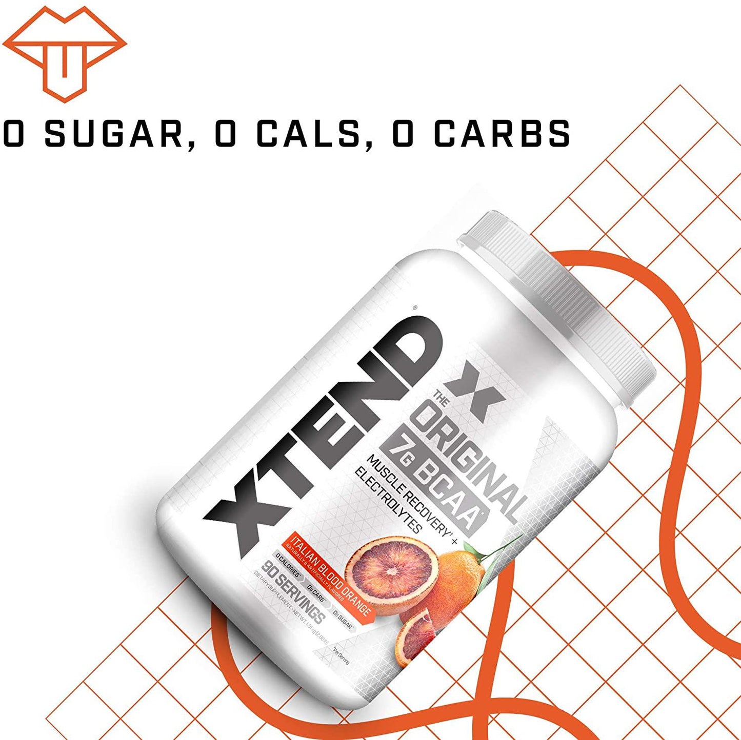 Scivation Xtend BCAA Powder, Branched Chain Amino Acids, BCAAs, Blood Orange, 90 Servings