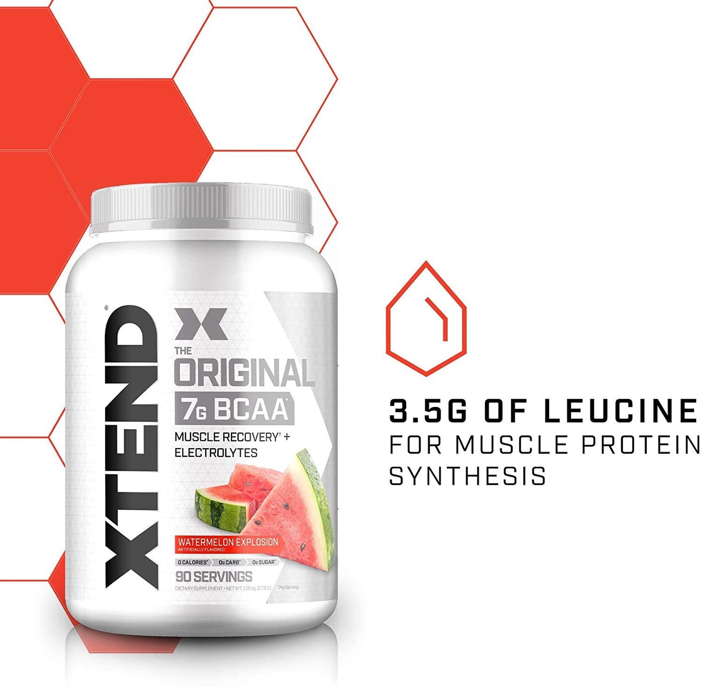 Scivation Xtend BCAA Powder, Branched Chain Amino Acids, BCAAs, Watermelon, 90 Servings