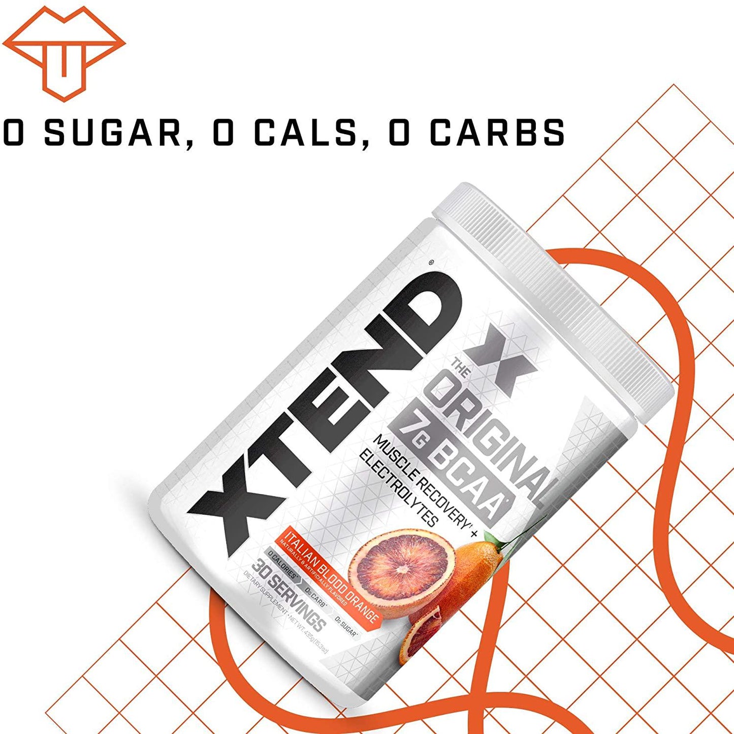 Scivation Xtend BCAA Powder, Branched Chain Amino Acids, BCAAs, Blood Orange, 30 Servings
