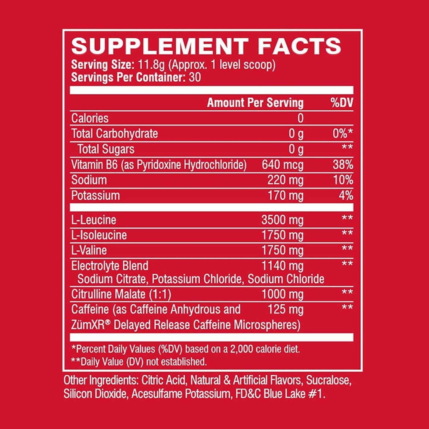 Scivation Xtend Energy BCAA Powder with Caffeine, Blue Raspberry, 30 Servings