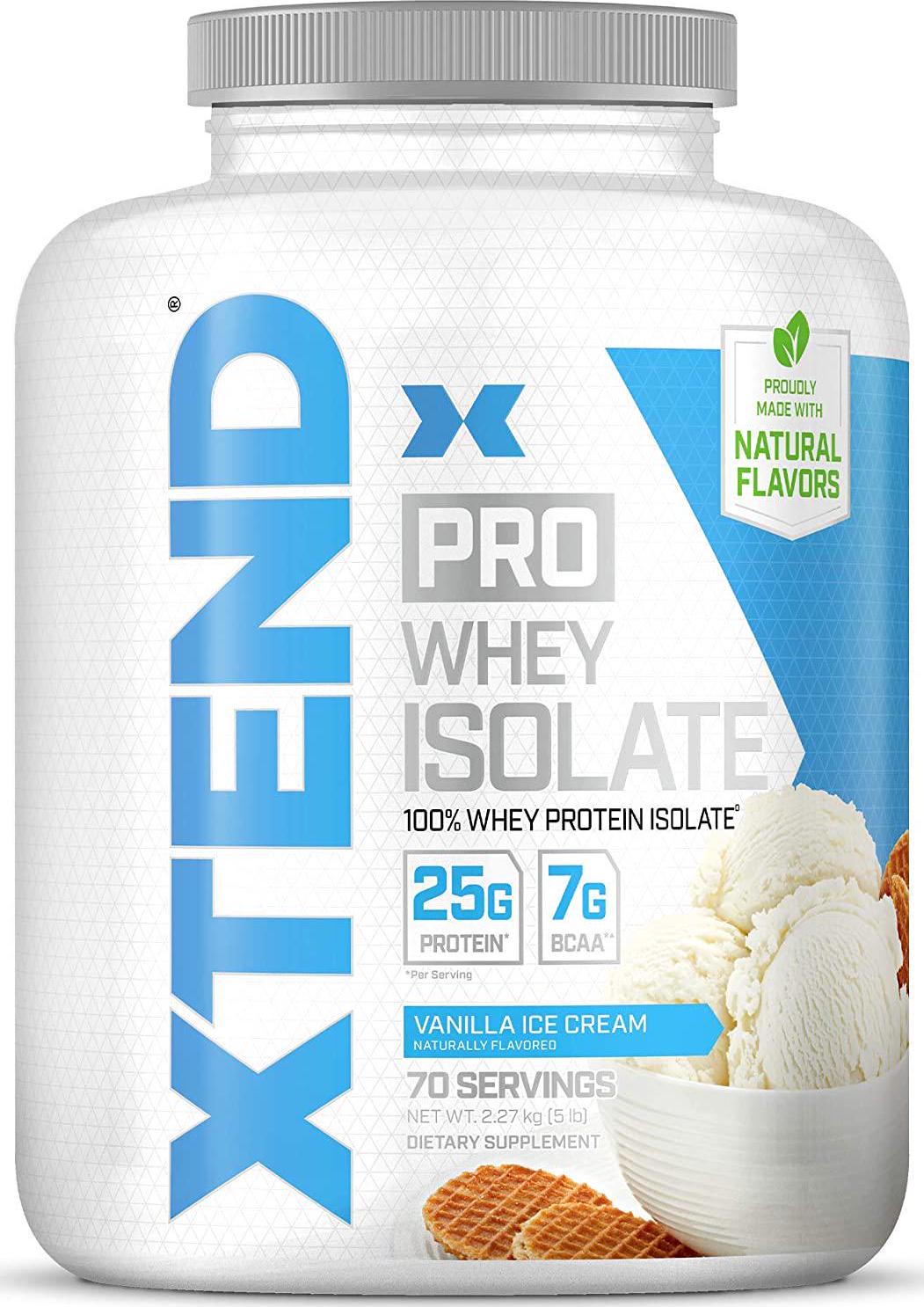 Scivation Xtend Pro, 100% Whey Protein Isolate Powder, Vanilla Ice Cream, 2.27kg