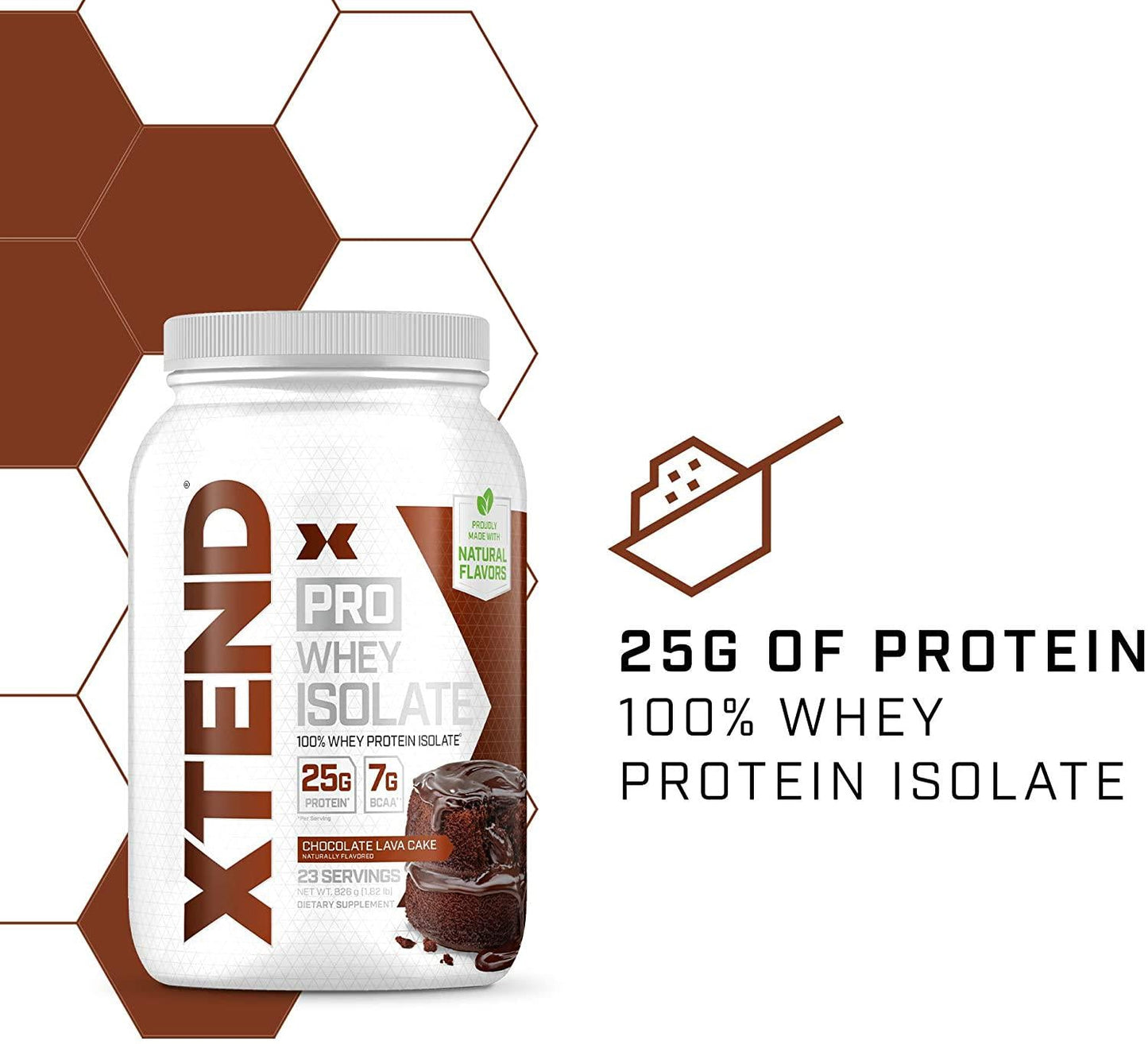 Scivation Xtend Pro, 100% Whey Protein Isolate Powder, Chocolate Lava Cake, 826g