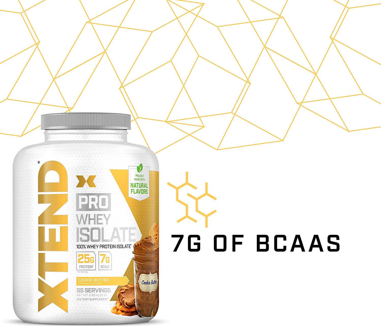 Scivation Xtend Pro, 100% Whey Protein Isolate Powder, Cookie Butter, 2.28kg