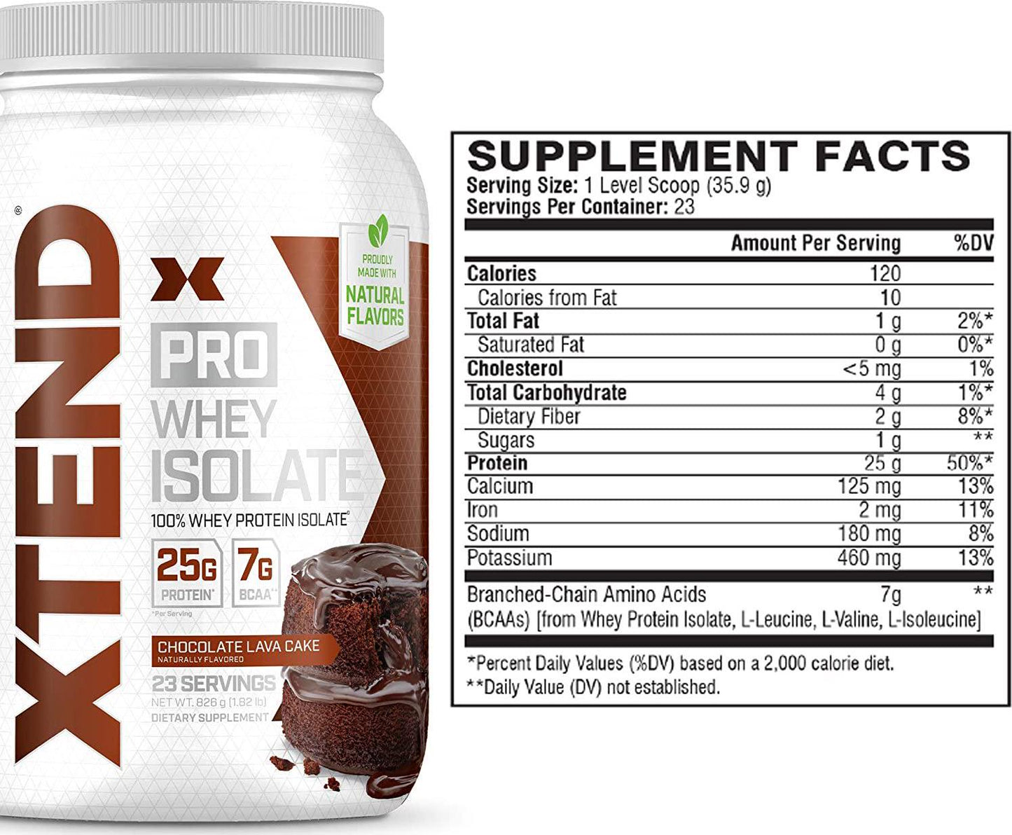 Scivation Xtend Pro, 100% Whey Protein Isolate Powder, Chocolate Lava Cake, 826g