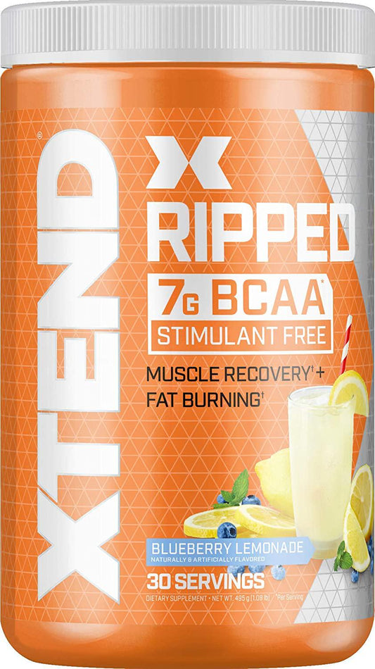 Scivation Xtend Ripped BCAA Powder, Branched Chain Amino Acids, BCAAs, Blueberry Lemonade, 30 Servings