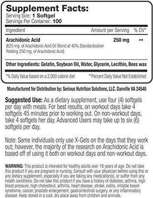 Serious Nutrition Solutions X-GELS 100 Softgels