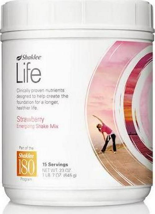 Shaklee Life Energizing Shake Delicious Non-GMO Protein Shake with pre- and probiotics - Strawberry