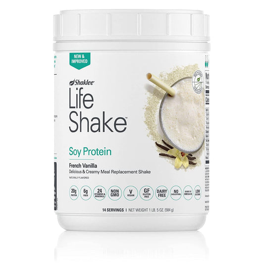 Shaklee - Life Shake Soy Protein Powder - Meal Replacement Shake - 14 Servings - French Vanilla