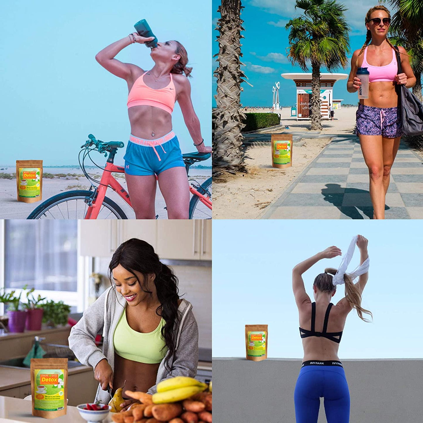 ShapeGate Skinny Detox Tea (28 Days) - for Weight Loss and Belly Fat - Colon and Body Cleanse - Constipation and Bloating Relief - Laxative Effect - Slim and Diet Tea - Green Tea + Senna + Ginseng