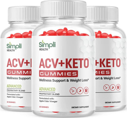 Simpli Health ACV Ketosis Gummies (3 Pack)