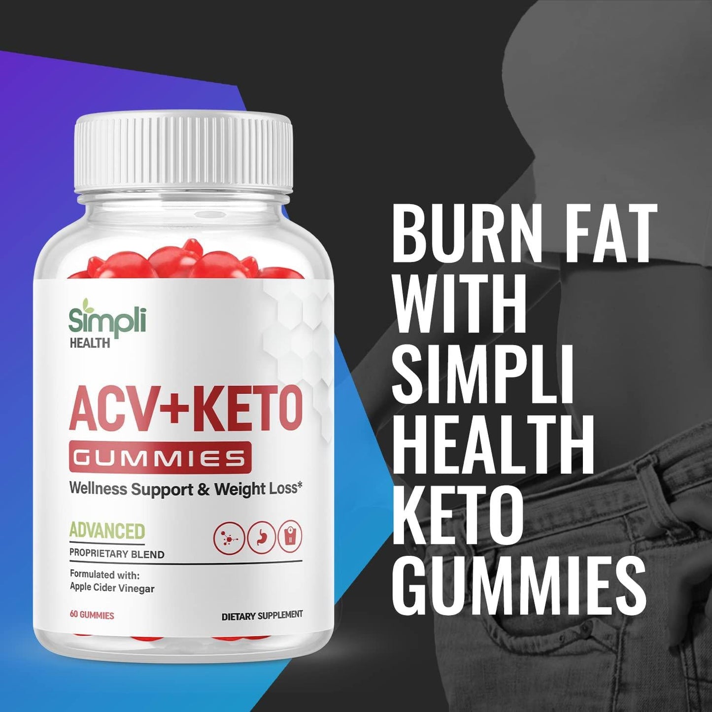 Simpli Health ACV Ketosis Gummies (3 Pack)