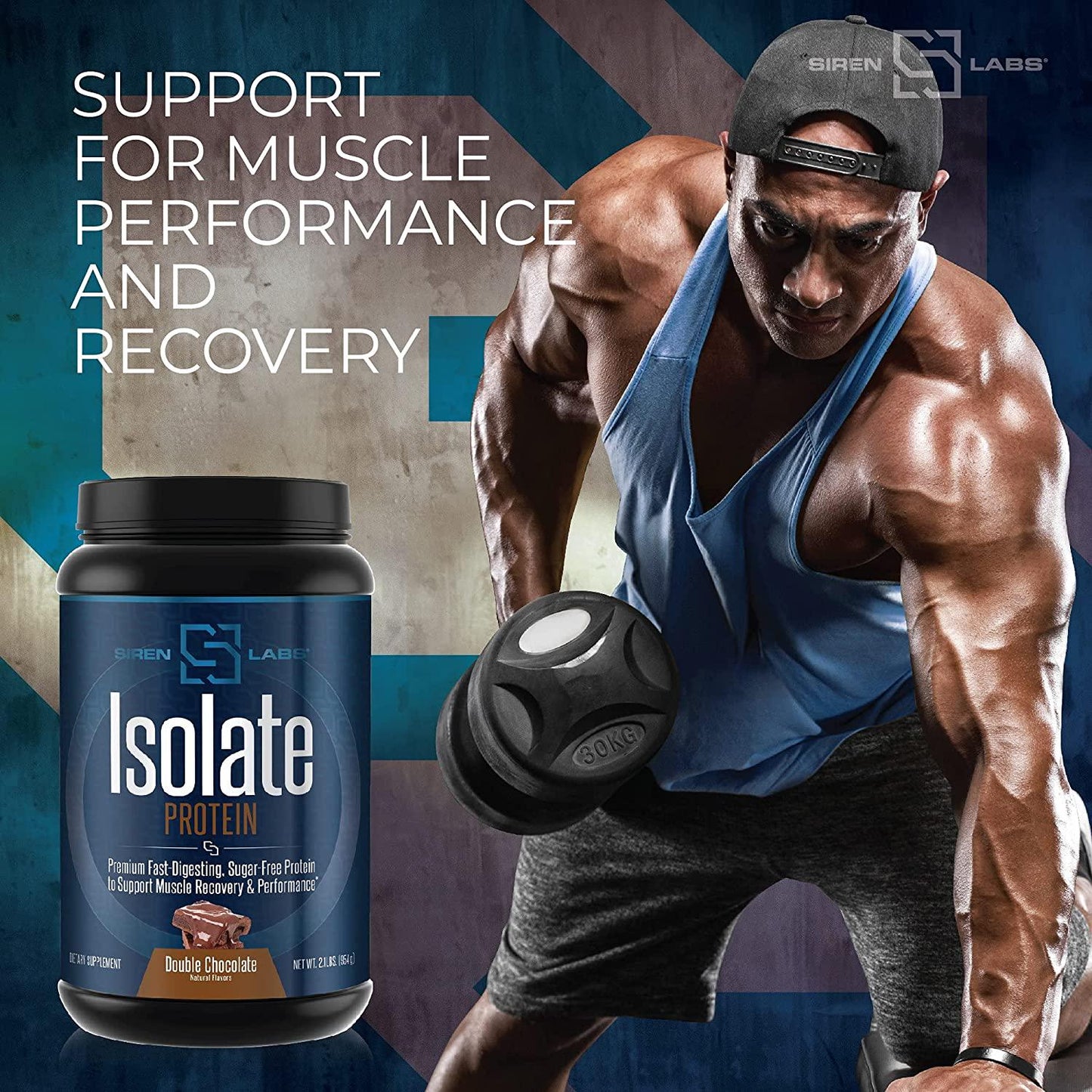Siren Labs Isolate Premium Whey Protein Powder Keto Isolate and Hydrolysate with Amino Acids Including Glutamine for Lean Muscle Growth and Recovery - Decadent Chocolate (30 Servings)