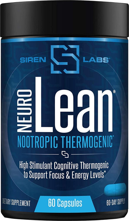 Siren Labs Neuro Lean Concentrated Thermogenic for Health, Water Loss, Energy and Focus - 60 Capsules
