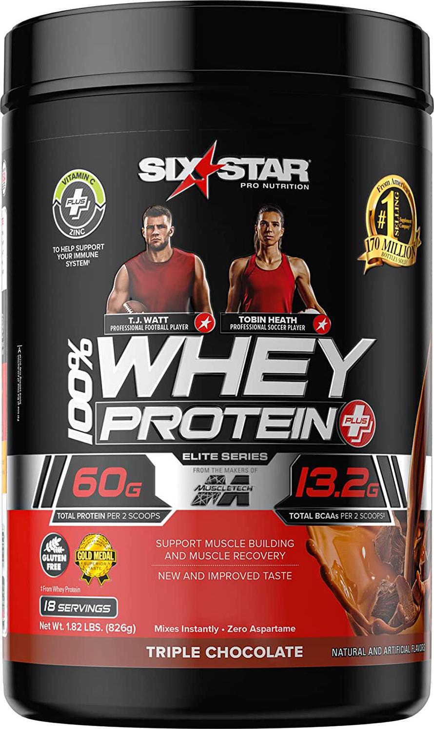 Six Star Elite Series 100% Whey Protein Plus Triple Chocolate 1.8lbs US