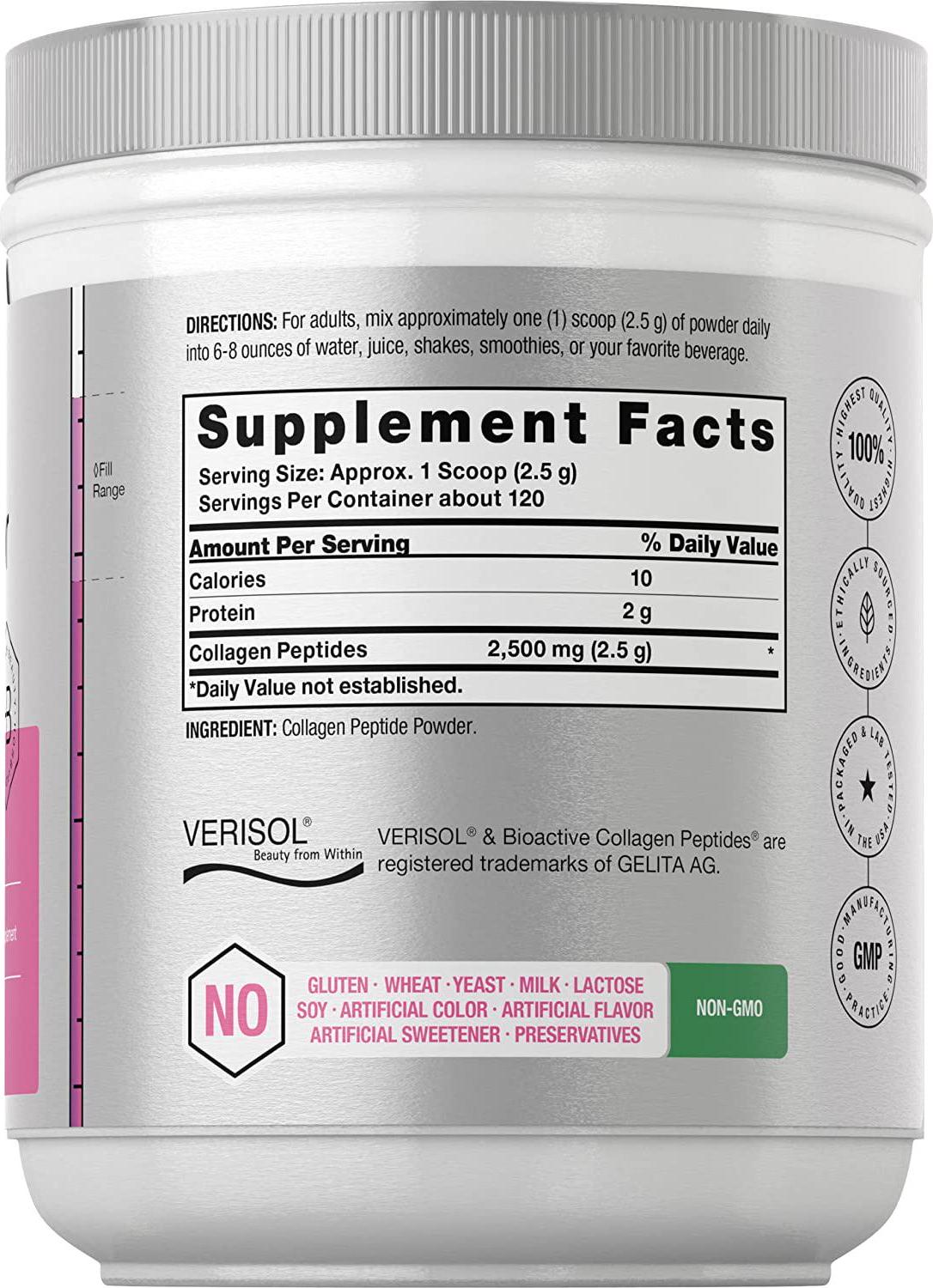 Skin Rejuvenator with Verisol 10.58 oz | Bioactive Collagen Peptide Powder | Types I and III | Non GMO, Gluten Free Supplement | by Horbaach