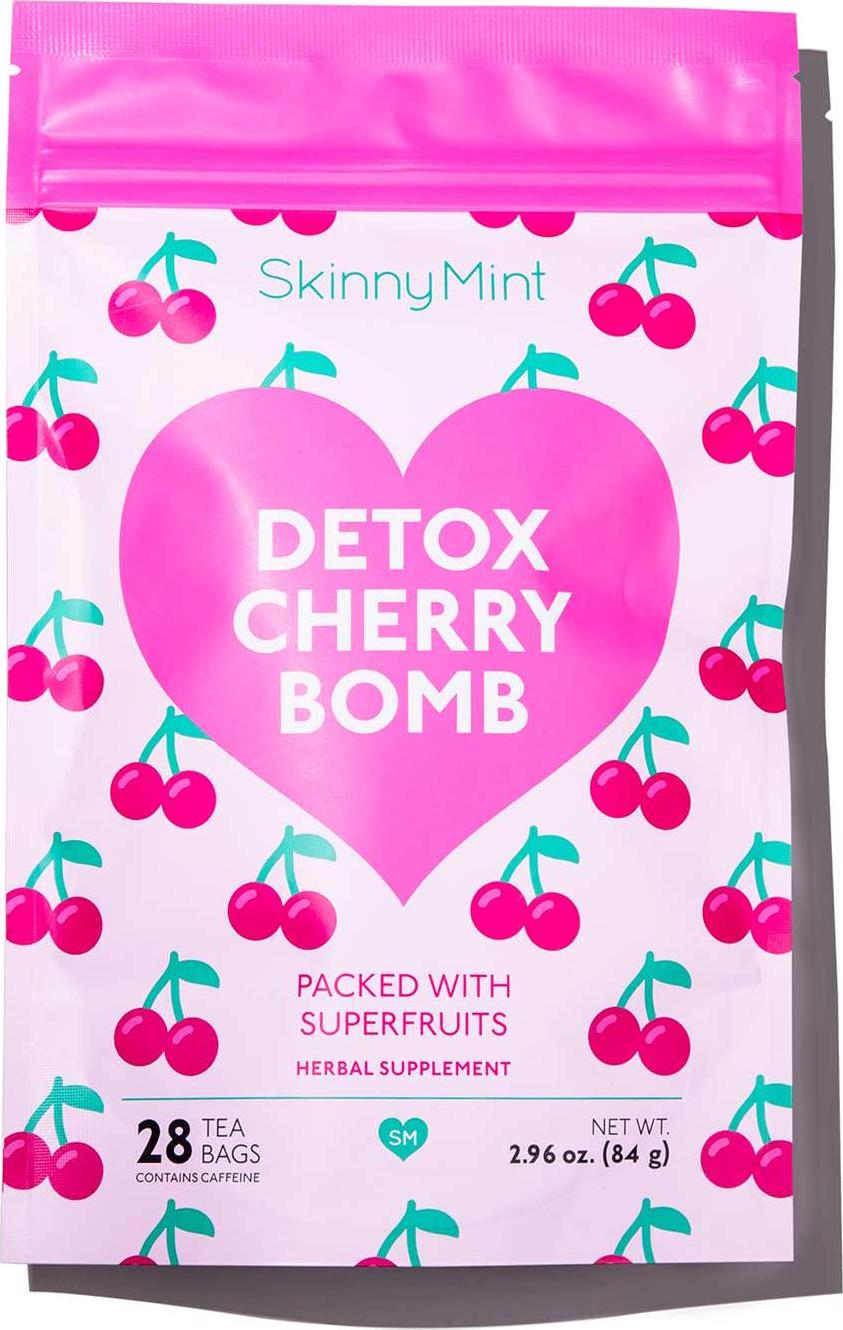 SkinnyMint Detox Cherry Bomb, All Natural superfruits Detox Tea to Support Weight Loss Goals. Help Boost Immunity and Energy.