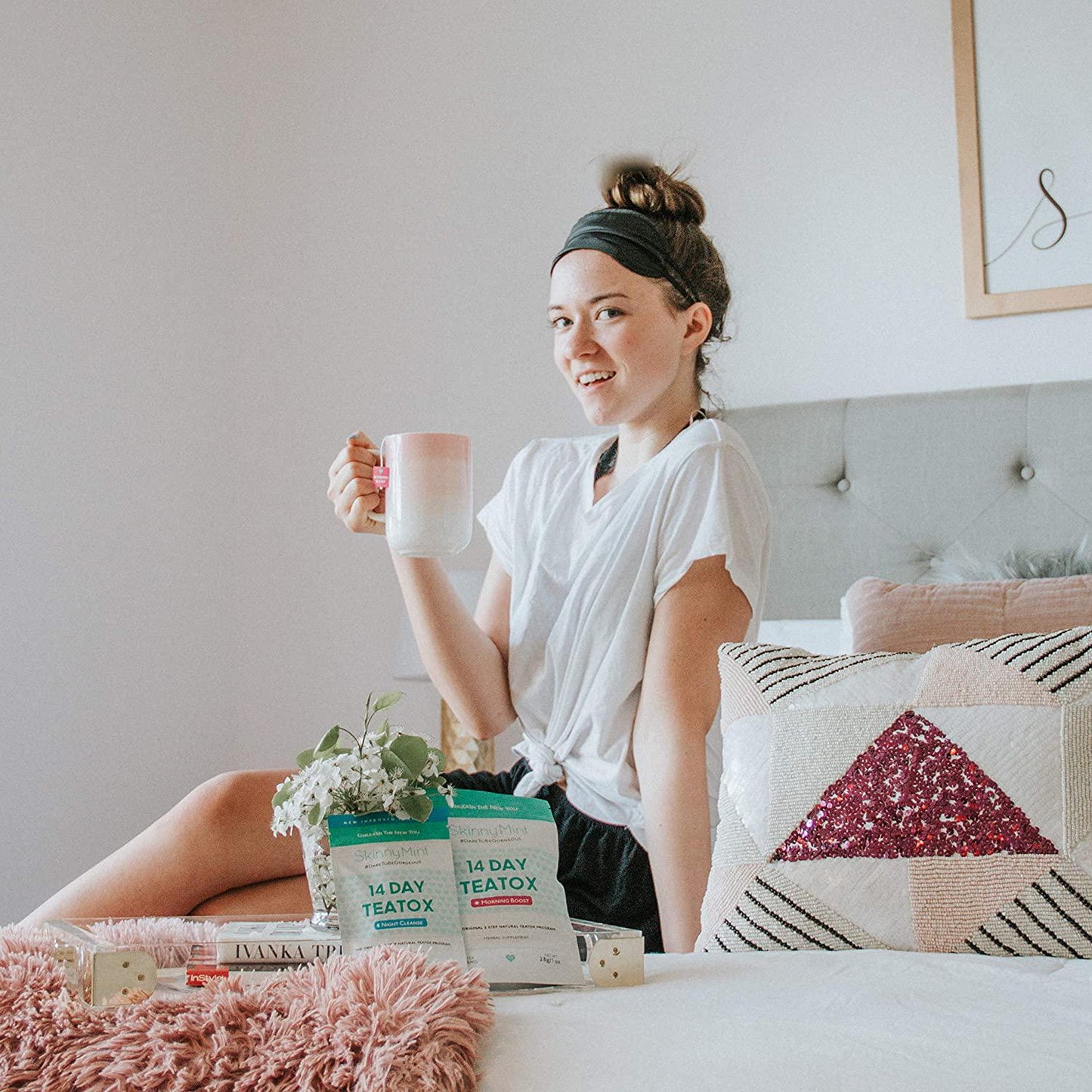 SkinyMint Detox Tea 14 Day Kit- Ultimate TeaTox Programme- All Natural Morning Boost and Night Cleanse Detox Tea- Helps Reduce Bloating and Boost Energy 