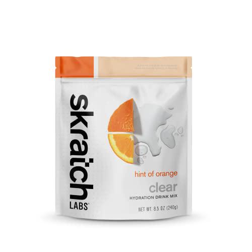 Skratch Labs Clear Hydration Drink Mix, Orange (8.5 oz, 16 Servings)- Unflavored Electrolyte powder for Exercise, Endurance and Performance- Essential Electrolytes for Energy and Rapid Recovery- Non-GMO