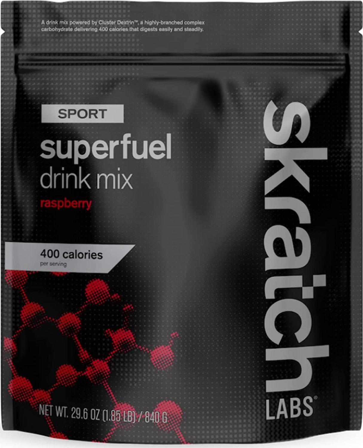 Skratch Labs Superfuel Carbohydrate Powder Drink Mix, Carbohydrate Supplement with Cluster Dextrin and Electrolytes, Endurance Energy Drink, (Raspberry, 840 Grams