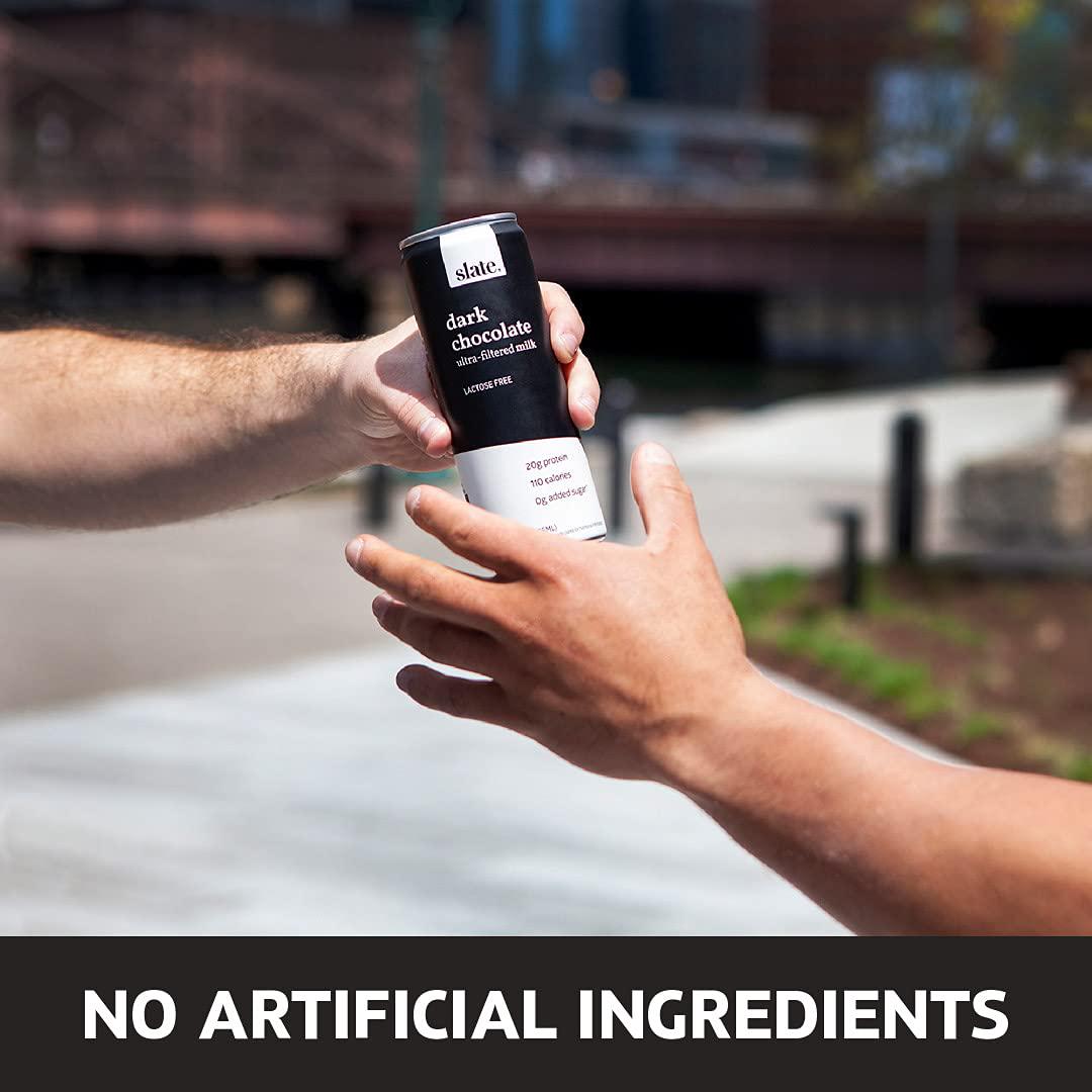 Slate Milk - High Protein Shake, Variety Pack, Classic Chocolate, Dark Chocolate, Mocha Latte, 20g Protein, 0g Added Sugar, Lactose Free, Keto, All Natural (11 oz, 12-Pack)