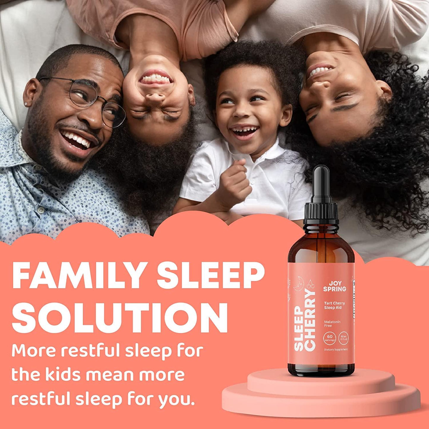 SleepCherry for Kids Natural Sleep Aid - Toddler Sleep Aid and Kids Sleep Aid Liquid Drops for a More Restful Night's Sleep - Sleep Supplement for Children - Kids Melatonin Free Sleep Aid
