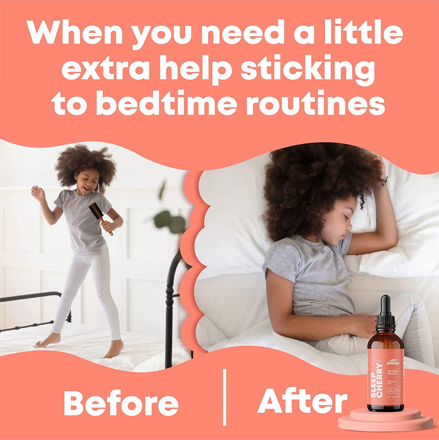 SleepCherry for Kids Natural Sleep Aid - Toddler Sleep Aid and Kids Sleep Aid Liquid Drops for a More Restful Night's Sleep - Sleep Supplement for Children - Kids Melatonin Free Sleep Aid