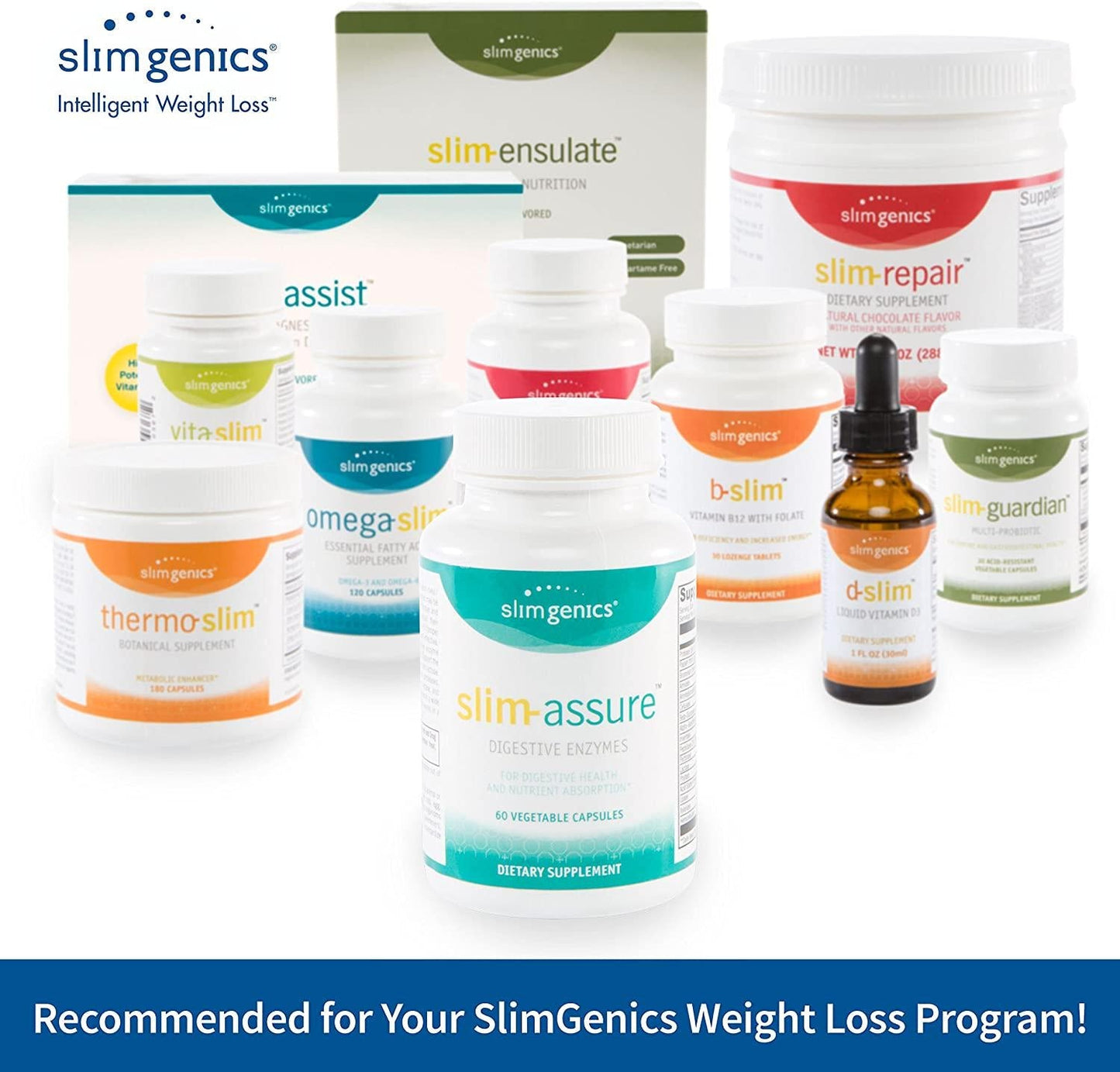 SlimGenics Slim-Assure | Digestive Enzymes Digestive Aid Helps Relieve Gas and Bloating - Gluten and Soy Free - Alleviates IBS Symptoms and Provides Digestive Support (60ct)