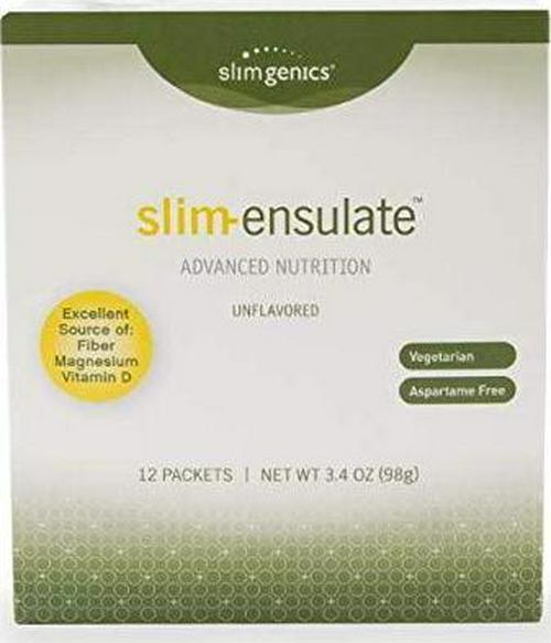 SlimGenics Slim-Ensulate | Essential Soluble Fiber Supplement - Prebiotic Powder Supports Bowel Health and Immune Function Inulin Fiber with Key Vitamins to Enhance Weight Loss (30 Count)