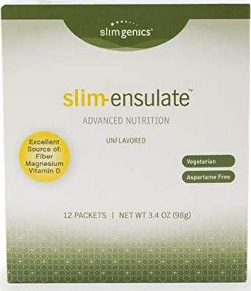 SlimGenics Slim-Ensulate | Essential Soluble Fiber Supplement - Prebiotic Powder Supports Bowel Health and Immune Function – Inulin Fiber with Key Vitamins to Enhance Weight Loss (30 Count)