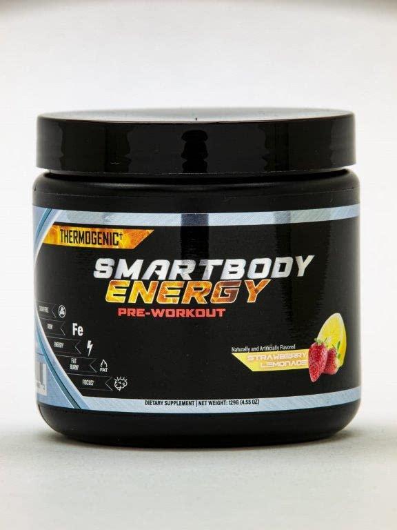 SmartBody Pre Workout - Preworkout Supplement for Men and Women | Pre Workout Powder for Energy, Focus and Muscle Gain - Preworkout 30 Servings (Strawberry Lemonade)
