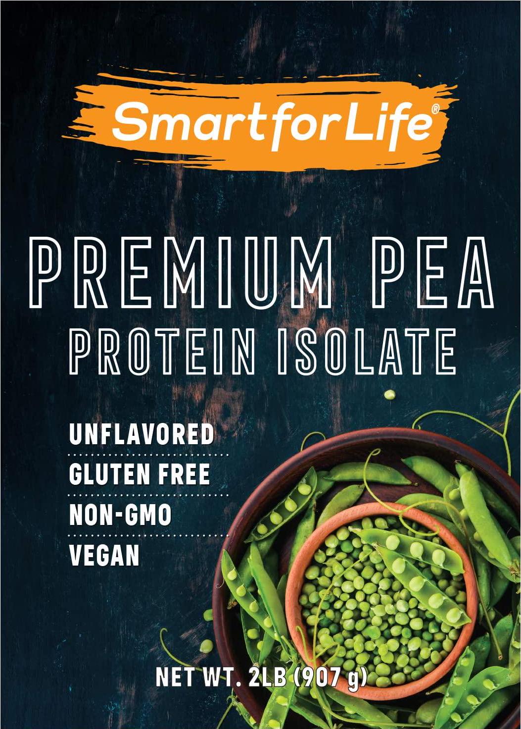 Smart for Life Pea Protein Powder Meal Replacement Shake - 2 Pounds - Organic Vegan BCAA's Loaded Plant Protein Powder - Keto Friendly and Vegetarian Plant Based Protein Powder - Easy to Digest