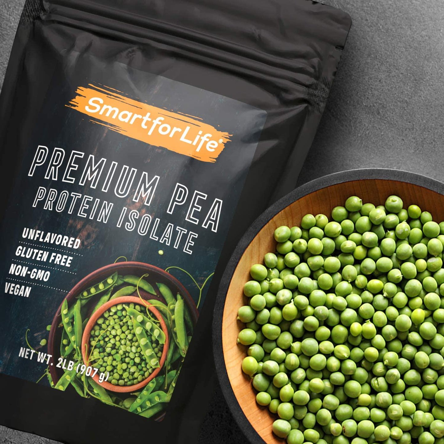 Smart for Life Pea Protein Powder Meal Replacement Shake - 2 Pounds - Organic Vegan BCAA's Loaded Plant Protein Powder - Keto Friendly and Vegetarian Plant Based Protein Powder - Easy to Digest