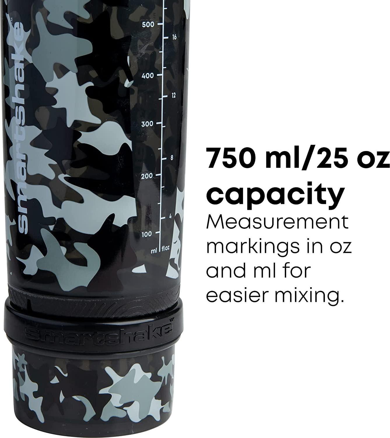 Smartshake Revive Shaker, 750 ml Capacity, Camo Black