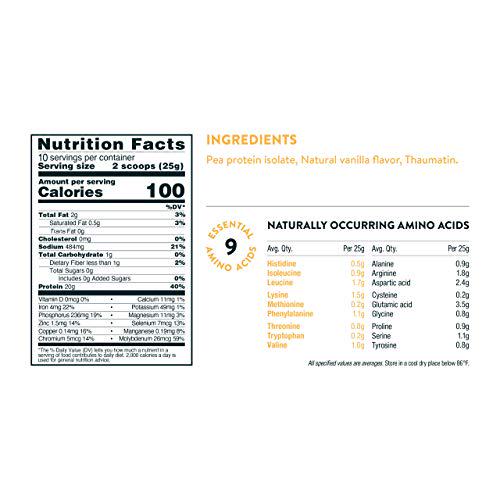 Smooth Vanilla Clean Lean Protein by Nuzest - Premium Vegan Protein Powder, Plant Protein Powder, Dairy Free, Gluten Free, GMO Free, Naturally Sweetened, 10 Servings, 8.8 oz