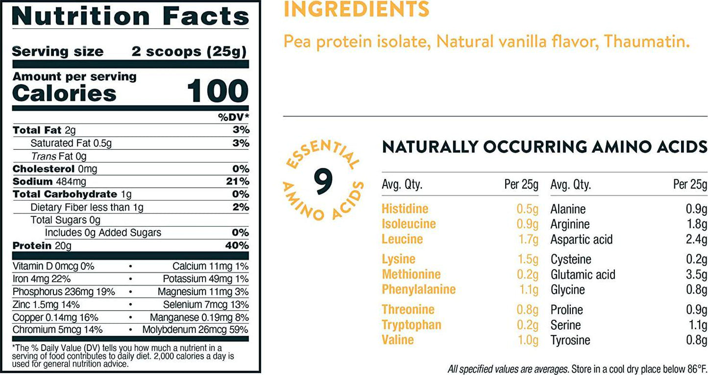 Smooth Vanilla Clean Lean Protein by Nuzest - Premium Vegan Protein Powder, Plant Based Protein Powder, Dairy Free, Gluten Free, GMO Free, Naturally Sweetened, 40 Servings, 2.2 lb