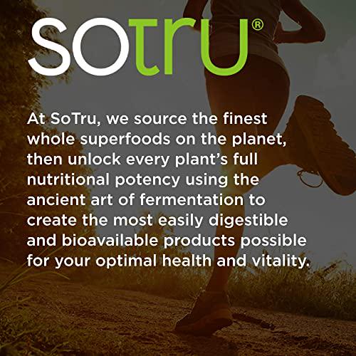 SoTru Fruitful Greens, Fruit Flavored - 8.47 oz. - Antioxidant - Fermented Superfood Blend with Digestive Enzymes and Prebiotic Fiber - USDA Certified Organic, Non-GMO, Vegan, Gluten-Free - 21 Servings