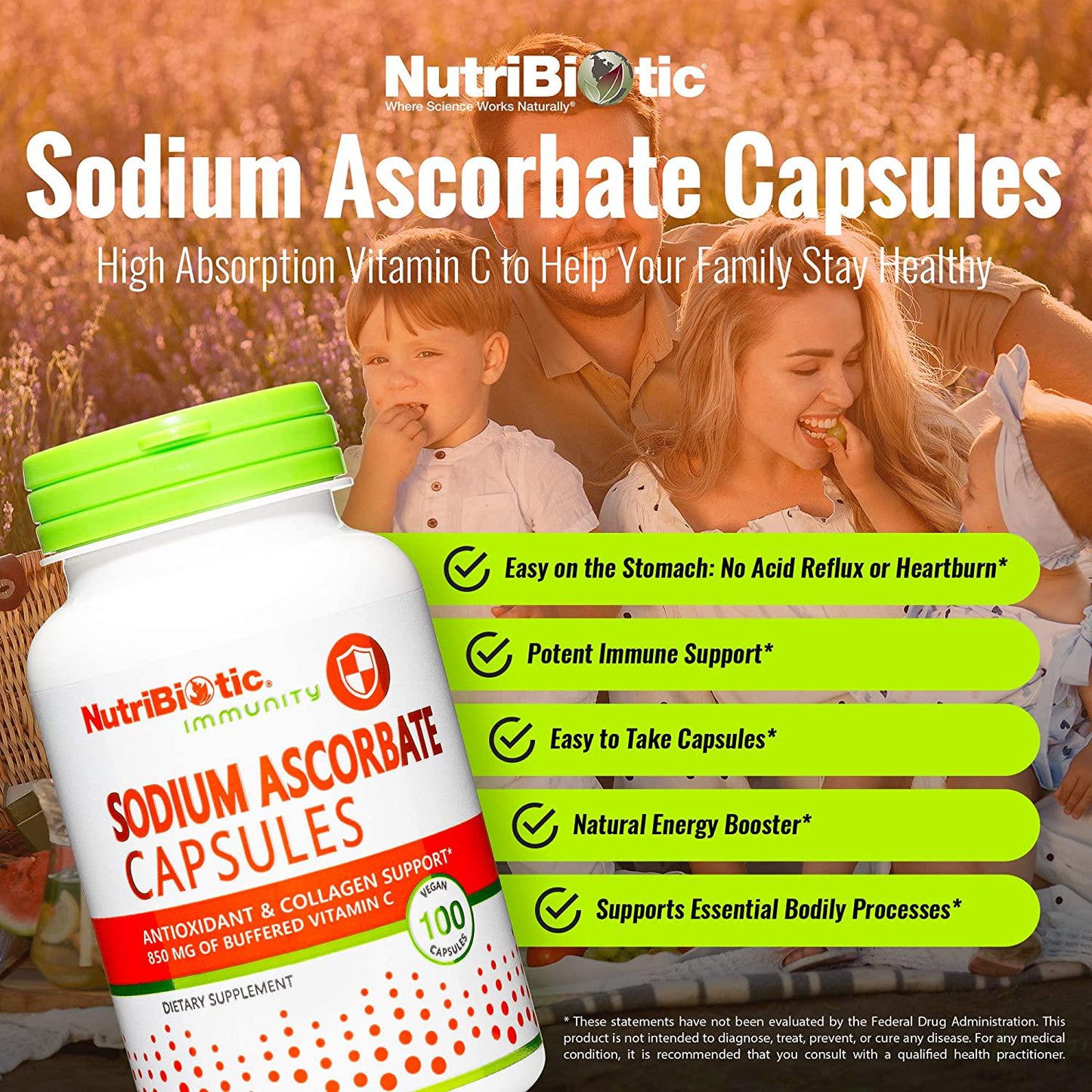 Sodium Ascorbate Capsules 100 Capsules