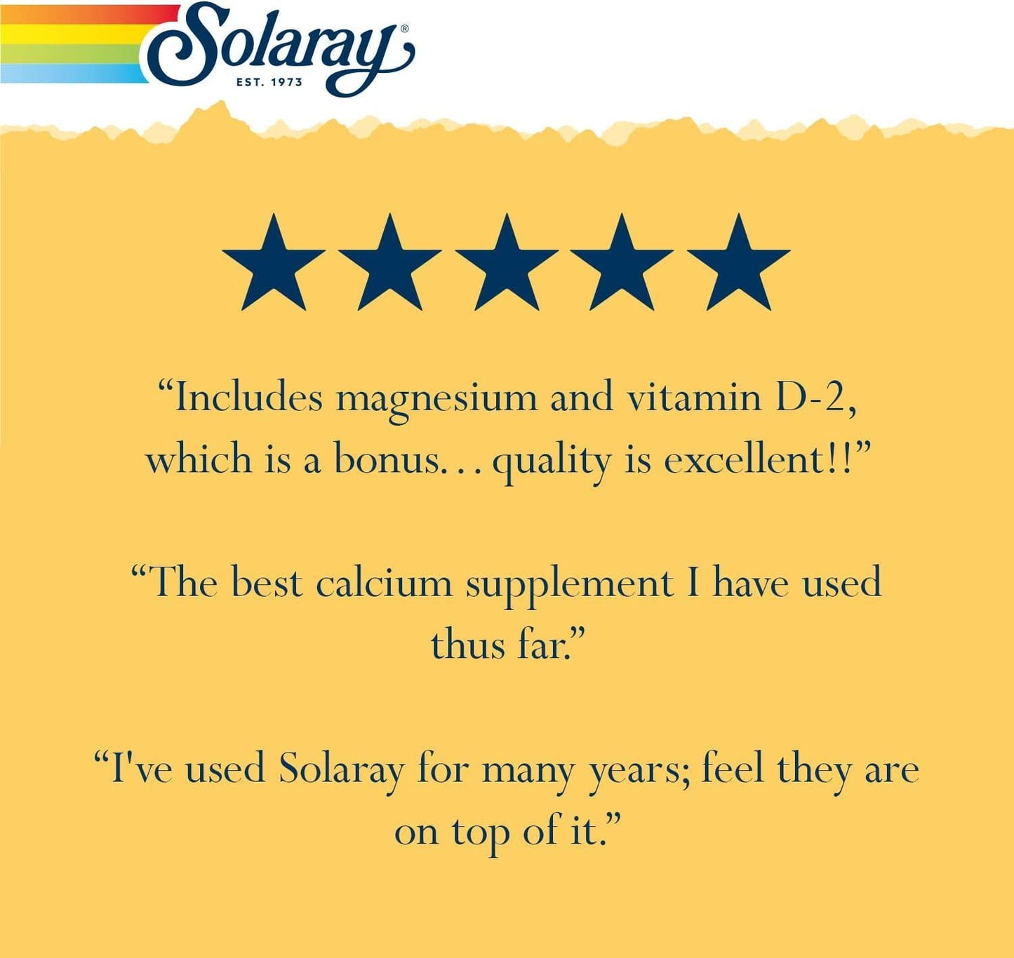Solaray Cal-Mag Citrate w/ Vit D 2:1 360 Vegetarian Capsules