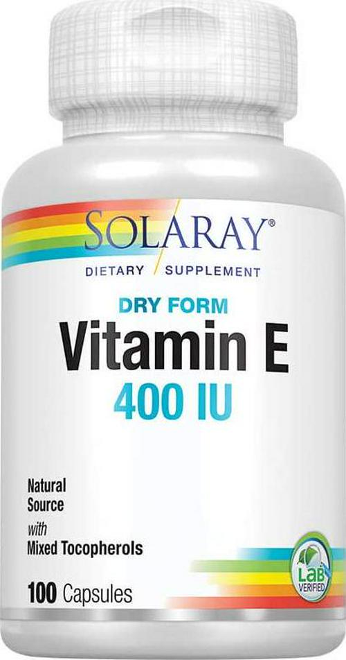 Solaray Dry E 400 LU Capsules, 100 Count
