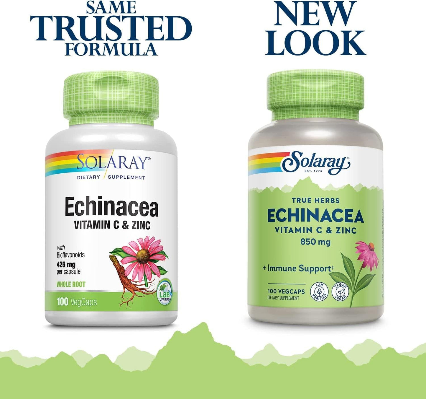 Solaray - Echinacea Root with Vitamin C and Zinc - 100 Capsules