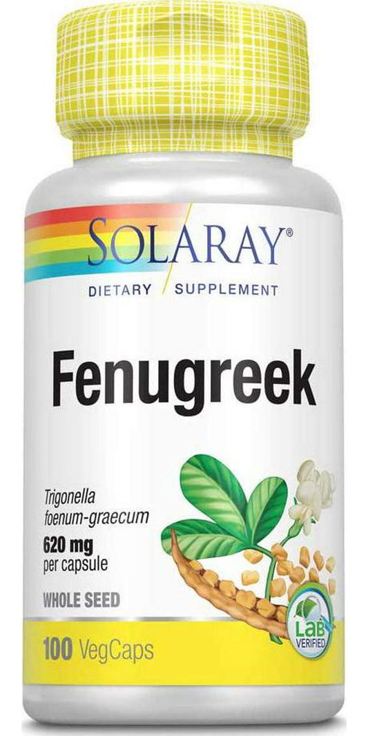 Solaray - Fenugreek Organically Grown - 100 Vegetarian Capsules