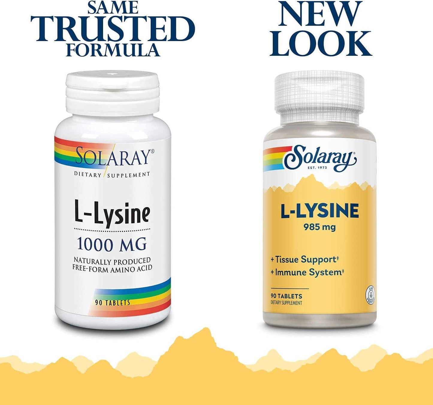 Solaray L-Lysine, Free-Form 1000mg | Amino Acid | Healthy Cognitive, Immune System, Bones and Skin Support | 90ct, 30 Serv