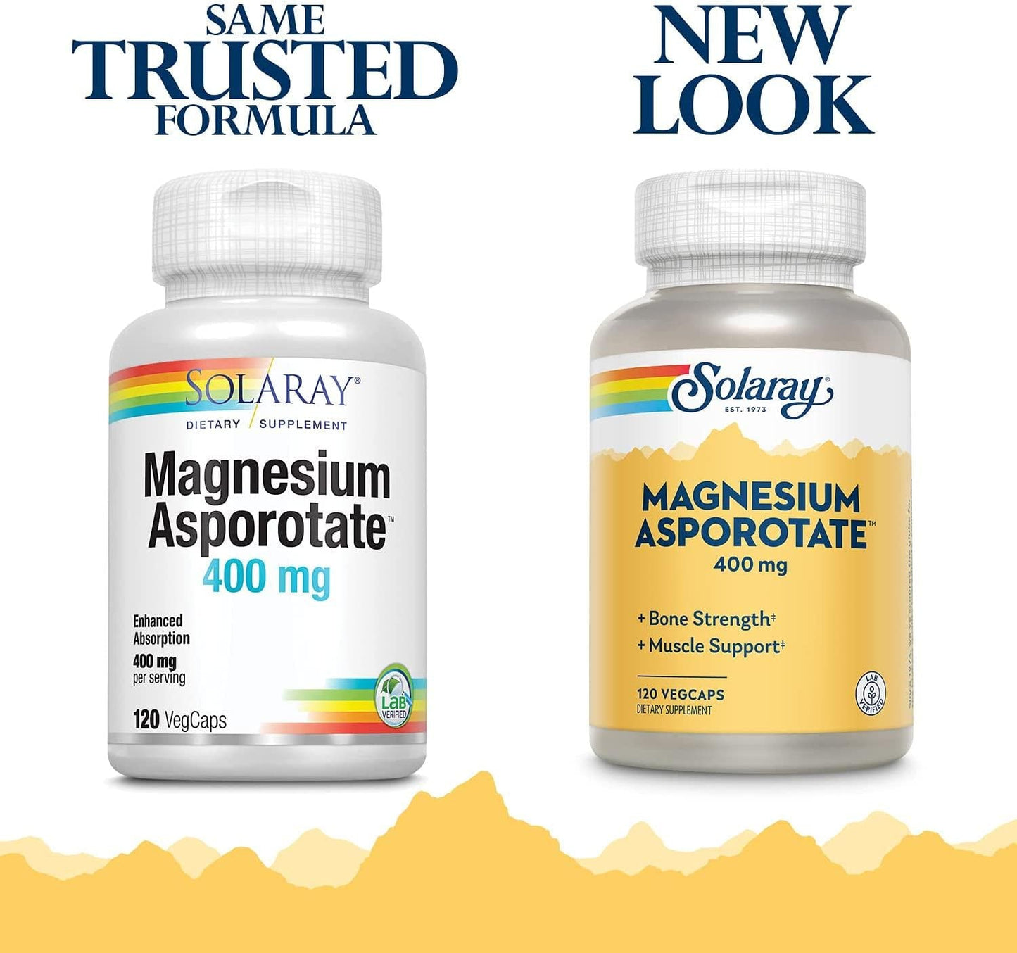 Solaray Magnesium Asporotate 400 mg, Chelated Magnesium Supplement for Bone Health, Cardiovascular, Muscle and Nerve Function Support, 60-Day Money Back Guarantee, 60 Servings, 120 VegCaps