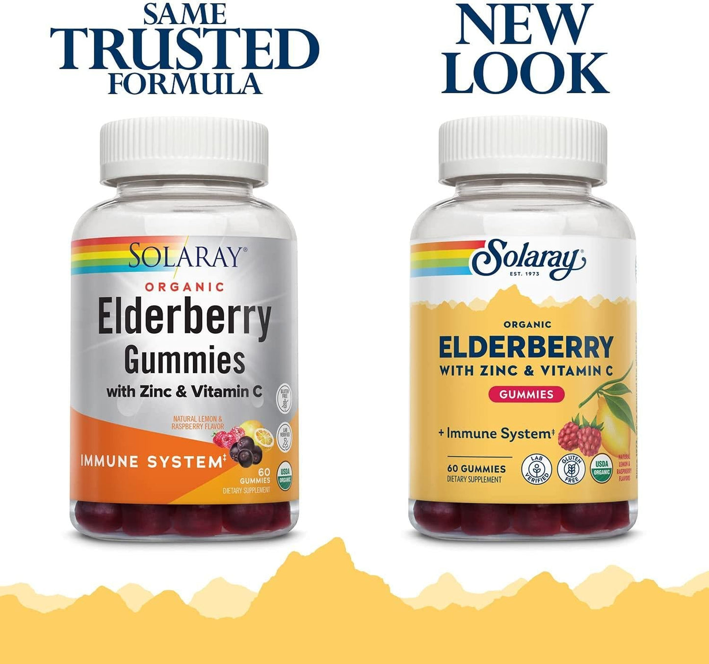 Solaray Organic Elderberry Gummies w/Zinc and Vitamin C | Healthy Immune System Support | Gluten Free | 30 Serv, 60 Ct